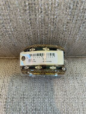 Amrita Singh Gold and Black Jeweled Stackable Bracelet Set